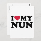 Ich Liebe meine Nonnen Postkarte (Vorne/Hinten)