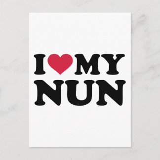 Ich Liebe meine Nonnen Postkarte