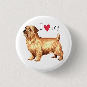 Ich Liebe meine Norfolk Terrier Button
