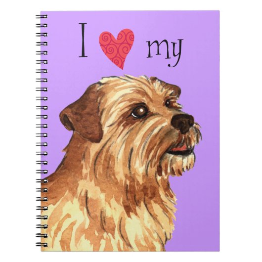 Ich Liebe meine Norfolk Terrier Notizblock (Vorderseite)
