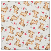Ich Liebe meine Norfolk Terrier Stoff (Muster)