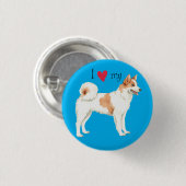 Ich Liebe meine Norrbottenspets Button (Vorne & Hinten)