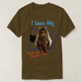 Ich Liebe meine Norwegische Waldkatze Katze Lover T-Shirt (Design vorne)