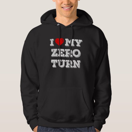 Ich Liebe meine Null-Drehen-Rasenmäher-Geschenke Hoodie (Vorderseite)