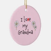 Ich Liebe meine Oma Foto Keramik Ornament (Rechts)