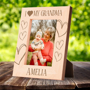 Ich liebe meine Oma Geburtstagsbilderrahmen mit Na Geätzte Rahmen