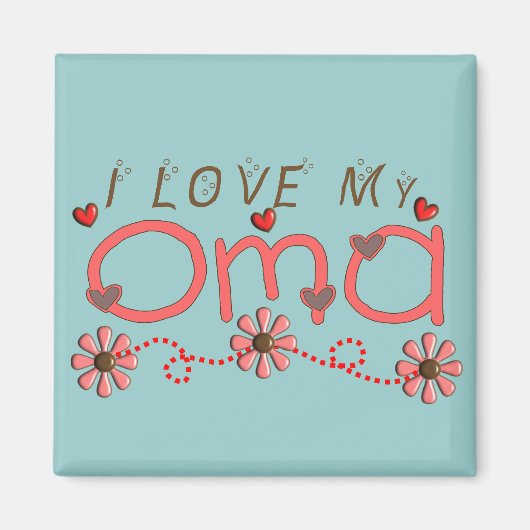 Ich Liebe meine OMA-Geschenke Magnet (Vorne)