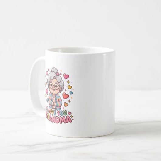 Ich liebe meine Oma Kaffeetasse (Vorderseite Links)