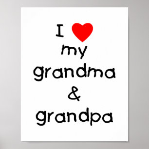 Ich Liebe meine Oma & Opa Poster