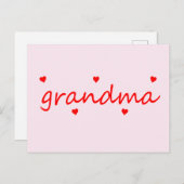 Ich liebe meine Oma Postkarte (Vorne/Hinten)