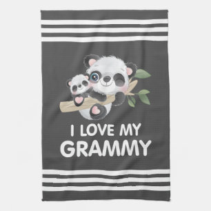 Ich liebe meine Oma süße Baby- und erwachsene Pand Geschirrtuch