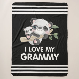 Ich liebe meine Oma süße Baby- und erwachsene Pand Sherpadecke
