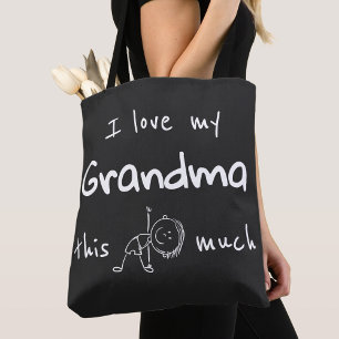 Ich liebe meine Oma-Typografie namens Grafik Tasche