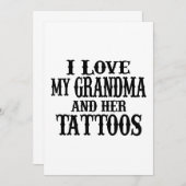 Ich Liebe meine Oma und ihre Tattoos Einladung (Vorne/Hinten)