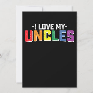 Ich Liebe meine Onkel Pride Gay Lesbian Familie Ma Einladung