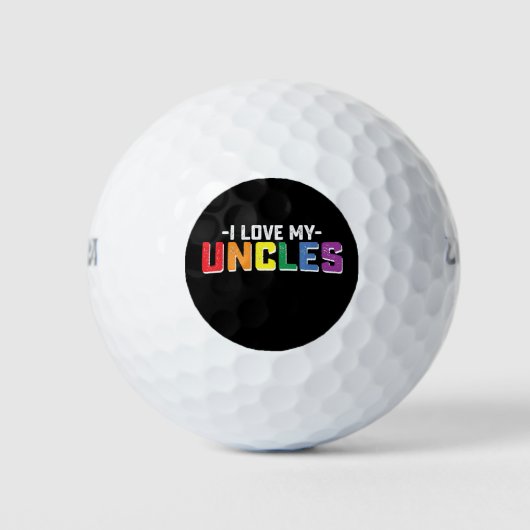 Ich Liebe meine Onkel Pride Gay Lesbian Familie Ma Golfball (Vorderseite)