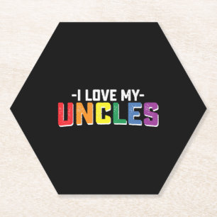 Ich Liebe meine Onkel Pride Gay Lesbian Familie Ma Untersetzer