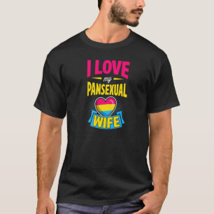 Ich Liebe meine Pansexual Ehefrau Niedlich Matchin T-Shirt