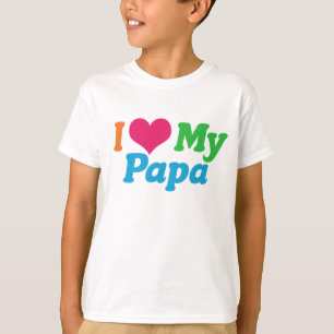 Ich Liebe meine Papa-Kinder T-Shirt