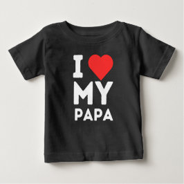 Ich Liebe meine Papa-Liebe Herzgeschenk Baby T-shirt