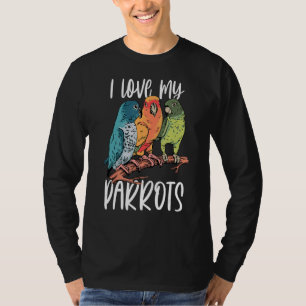 Ich Liebe meine Papageien Niedlichen Tierpapagei T-Shirt