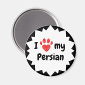 Ich Liebe meine persische Katze Magnet (Vorderseite/Rückseite)