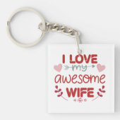 Ich Liebe meine phantastische Ehefrau Schlüsselanhänger (Vorderseite)