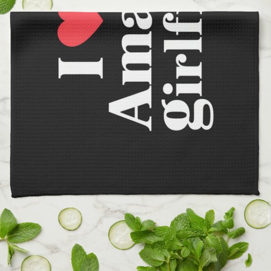 Ich Liebe meine Phantastische Freundin, ich höre m Geschirrtuch (Gefaltet)