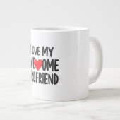 Ich Liebe meine phantastische Freundin Jumbo-Tasse (Vorderseite Rechts)