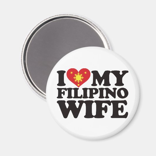Ich Liebe meine philippinische Ehefrau Magnet (Vorderseite/Rückseite)