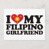 Ich Liebe meine philippinische Freundin Postkarte (Vorderseite)
