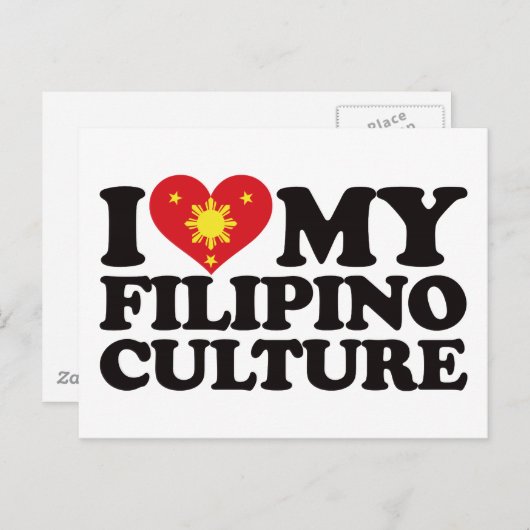 Ich Liebe meine philippinische Kultur Postkarte (Vorne/Hinten)
