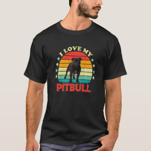 Ich Liebe meine Pitbullen Männer Frauen Liebe Blac T-Shirt
