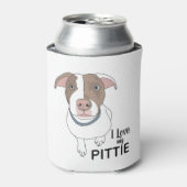 Ich Liebe meine Pittie Biere Cooler Dosenkühler (Kanne Vorderseite)