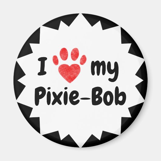 Ich Liebe meine Pixie-Bob-Katze Magnet (Vorne)