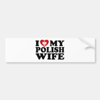 Ich Liebe meine polnische Ehefrau Autoaufkleber