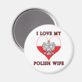 Ich Liebe meine polnische Ehefrau Magnet (Vorderseite/Rückseite)