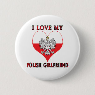 Ich Liebe meine polnische Freundin Button