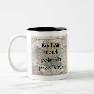 Ich Liebe meine polnischen Vorfahren   Benutzerdef Zweifarbige Tasse
