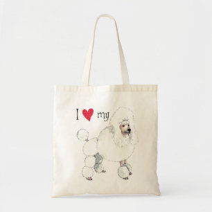 Ich Liebe meine Poodle Große Tasche