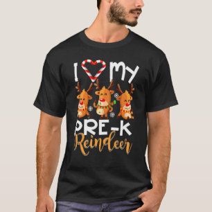 Ich Liebe meine Pre-k-Rentiers Schüler unterrichte T-Shirt