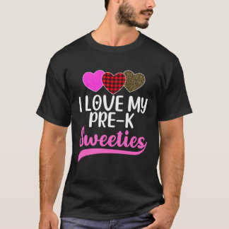 Ich liebe meine Pre K Sweeties Hearts Valentine s T-Shirt