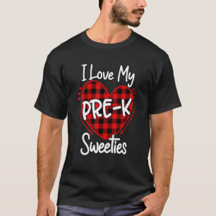 Ich Liebe meine Pre k Sweeties Leopard Kariert Hef T-Shirt