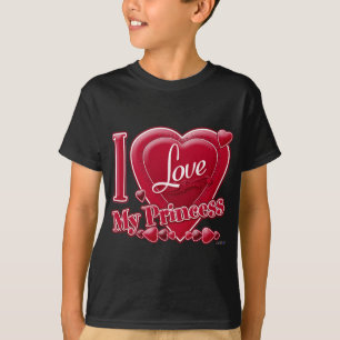 Ich Liebe meine Prinzessin rot - Herz T-Shirt