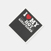 Ich Liebe meine psychotische Freundin Funny ich He Serviette (Ecke)