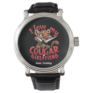 Ich liebe meine Puma-Freundin - lustig & herzlich Armbanduhr