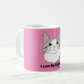 Ich Liebe meine Ragdoll Cat Tasse (Vorderseite Links)