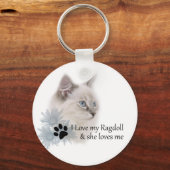 Ich Liebe meine Ragdoll Schlüsselanhänger (Vorderseite)