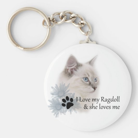 Ich Liebe meine Ragdoll Schlüsselanhänger (Vorne)