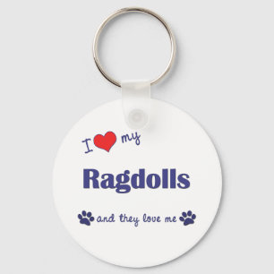 Ich Liebe meine Ragdolls (mehrere Katzen) Schlüsselanhänger